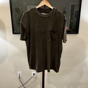 Abercrombie & Fitch - Soft Essentials Long Ln T-shirt Raw Hem Medium - Charcoal